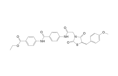 Ethyl 4-(4-{2-[5-(4-methoxybenzylidene)-2,4-dioxothiazolidin-3-yl]acetamido}benzamido)benzoate