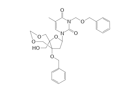 trans-11-Benzyloxy-7-(hydroxymethyl)-9-[5-methyl-3-(benzyloxymethyl)uracil]-3,5,8-trioxabicyclo[5.3.0]decane