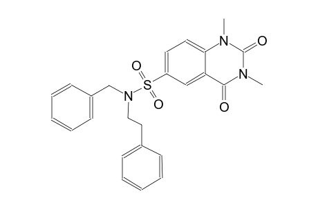 N-benzyl-1,3-dimethyl-2,4-dioxo-N-(2-phenylethyl)-1,2,3,4-tetrahydro-6-quinazolinesulfonamide