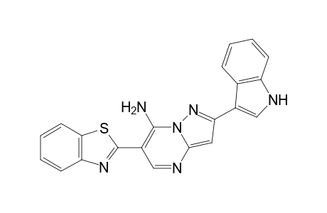 6-(Benzo[d]thiazol-2-yl)-2-(1H-indol-3-yl)pyrazolo[1,5-a]pyrimidin-7-amine
