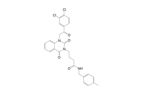 4-(1-[2-(3,4-dichlorophenyl)-2-oxoethyl]-2,4-dioxo-1,4-dihydro-3(2H)-quinazolinyl)-N-(4-methylbenzyl)butanamide