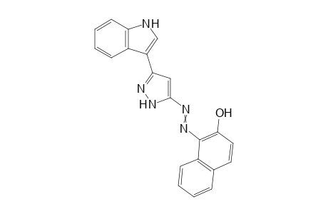 1-((3-(1H-Indol-3-yl)-1H-pyrazol-5-yl)diazenyl)naphthalen-2-ol