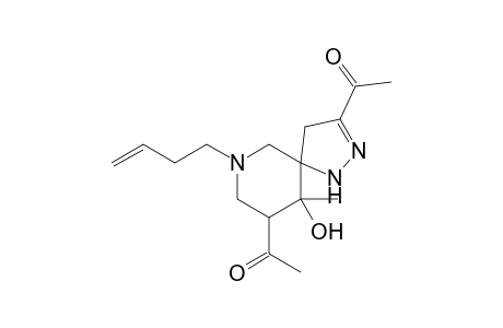 3,9-Diacetyl-7-(3-butenyl)-10-hydroxy-10-methyl-1,2,7-triazaspiro[4.5]dec-2-ene