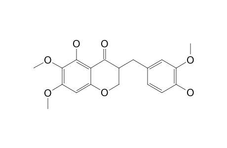 3-(4-HYDROXY-3-METHOXYBENZYL)-5-HYDROXY-6,7-DIMETHOXYCHROMAN-4-ONE