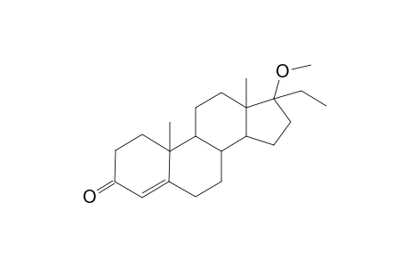 Pregn-4-en-3-one, 17-methoxy-, (17.alpha.)-