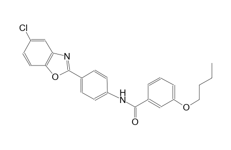 3-butoxy-N-[4-(5-chloro-1,3-benzoxazol-2-yl)phenyl]benzamide