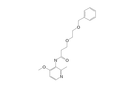 3-[3-(2-BENZYLOXY-ETHOXY)-1-OXOPROPAN-AMINE]-4-METHOXY-2-METHYL-PYRIDINE