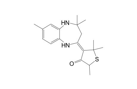(4E)-4-(4',4',7'-Trimethyl-1',3',4',5'-tetrahydro-2H-1',5'-benzodiazepin-2'-ylidene)-2,5,5-trimethyldihydrothiophen-3(2H)-one