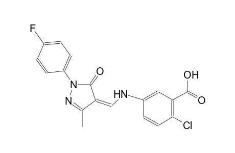 2-chloro-5-({(Z)-[1-(4-fluorophenyl)-3-methyl-5-oxo-1,5-dihydro-4H-pyrazol-4-ylidene]methyl}amino)benzoic acid