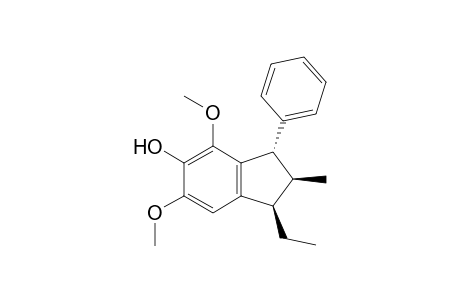 (1S*,2S*,3R*)-5,7-Dimethoxy-3-ethyl-6-hydroxy-1-phenyl-2-methyl-2,3-dihydroindene