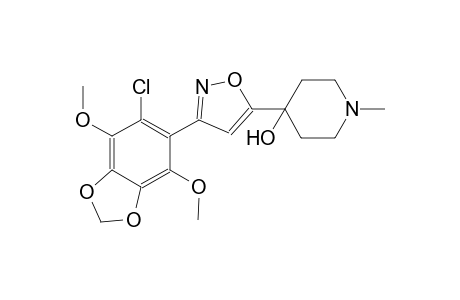 4-piperidinol, 4-[3-(6-chloro-4,7-dimethoxy-1,3-benzodioxol-5-yl)-5-isoxazolyl]-1-methyl-