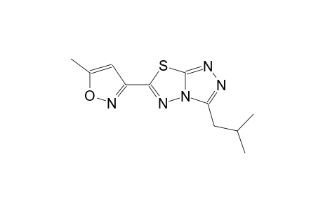 [1,2,4]triazolo[3,4-b][1,3,4]thiadiazole, 6-(5-methyl-3-isoxazolyl)-3-(2-methylpropyl)-