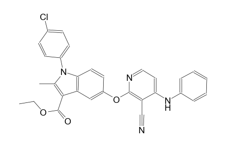 1H-indole-3-carboxylic acid, 1-(4-chlorophenyl)-5-[[3-cyano-4-(phenylamino)-2-pyridinyl]oxy]-2-methyl-, ethyl ester