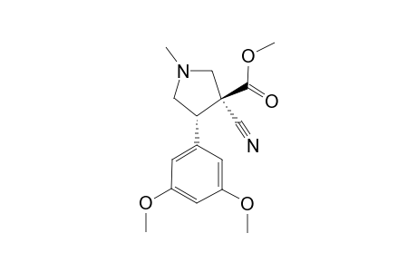 (+/-)-METHYL-(3R,4R)-3-CYANO-4-(3,5-DIMETHOXYPHENYL)-1-METHYL-PYRROLIDINE-3-CARBOXYLATE