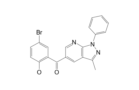 3-(2-HYDROXY-5-BROMOBENZOYL)-5-METHYL-7-PHENYLPYRAZOLO-[3,4-B]-PYRIDINE