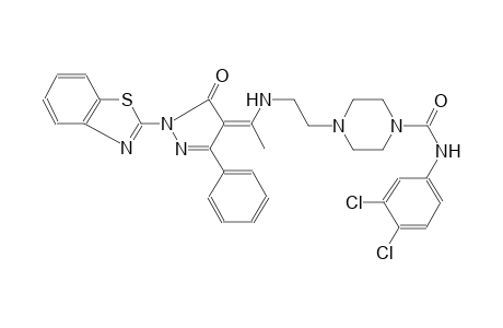 1-piperazinecarboxamide, 4-[2-[[(1Z)-1-[1-(2-benzothiazolyl)-1,5-dihydro-5-oxo-3-phenyl-4H-pyrazol-4-ylidene]ethyl]amino]ethyl]-N-(3,4-