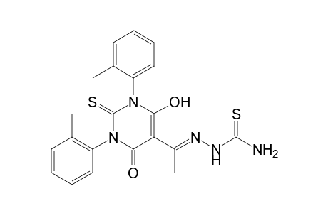 5-Acetylthiosemicarbazonyl-1,3-bis(2-methylphenyl)-1,2,3,4-tetrahydro-6-hydroxy-4-oxo-2-thioxopyrimidine