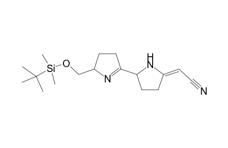 {2-[(t-Butyl)dimethylsilyloxy]methyl]-3,4-dihydro-2H-pyrrol-5-yl]pyrrolidin-2-ylidene}acetonitrile