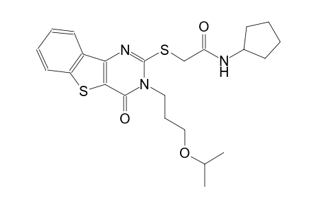 N-cyclopentyl-2-{[3-(3-isopropoxypropyl)-4-oxo-3,4-dihydro[1]benzothieno[3,2-d]pyrimidin-2-yl]sulfanyl}acetamide