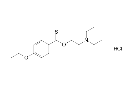 p-ethoxythiobenzoic acid, o-[2-(diethylamino)ethyl]ester, hydrochloride