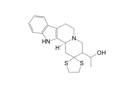 3-(.alpha.-Hydroxyethyl)-1,2,3,4,6,7,12,12b-octahydroindolo[2,3-a]quinolizin-2-ethylene thioketal isomer