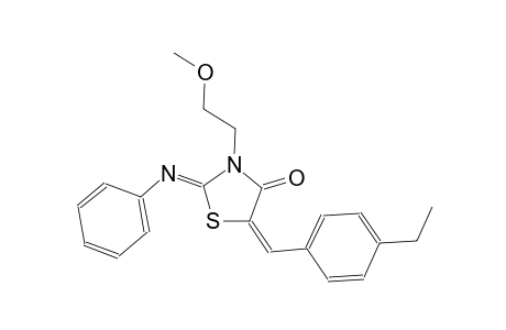 (2Z,5E)-5-(4-ethylbenzylidene)-3-(2-methoxyethyl)-2-(phenylimino)-1,3-thiazolidin-4-one