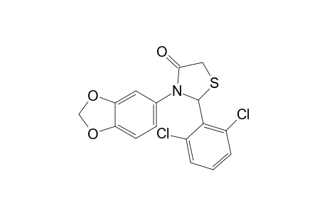 3-(Benzo[d][1,3]dioxol-5-yl)-2-(2,6-dichlorophenyl)thiazolidin-4-one