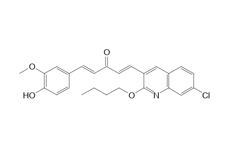 (1E,4E)-1-(2-Butoxy-7-chloroquinolin-3-yl)-5-(4-hydroxy-3-methoxyphenyl)penta-1,4-dien-3-one