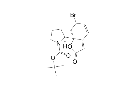 TERT.-BUTYL-(2S)-2-[(7A-S)-2-(6H)-OXO-7,7A-DIHYDRO-6-BROMO-7A-BENZOFURANYL]-TETRAHYDROPYRROLE-1-CARBOXYLATE;FIRST-ELUTED-ISOMER