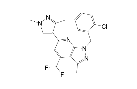 1H-pyrazolo[3,4-b]pyridine, 1-[(2-chlorophenyl)methyl]-4-(difluoromethyl)-6-(1,3-dimethyl-1H-pyrazol-4-yl)-3-methyl-