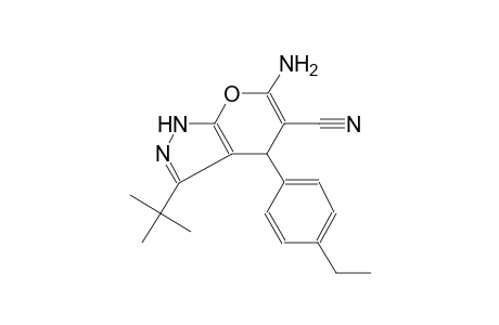 6-amino-3-tert-butyl-4-(4-ethylphenyl)-1,4-dihydropyrano[2,3-c]pyrazole-5-carbonitrile