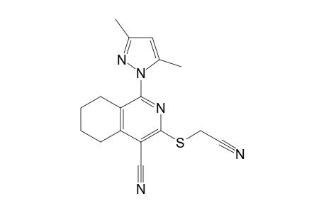 3-Cyanomethylsulfanyl-1-(3,5-dimethylpyrazol-1-yl)-5,6,7,8-tetrahydro isoquinoline-4-carbonitrile