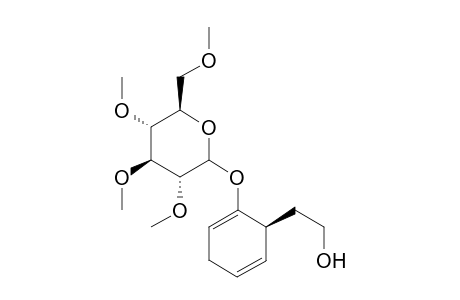 1.beta.-(per-O-Methyl-.beta.,D-glucopyranosyloxy)-6-(2-hydroxyethyl)-1,4-cyclohexadiene