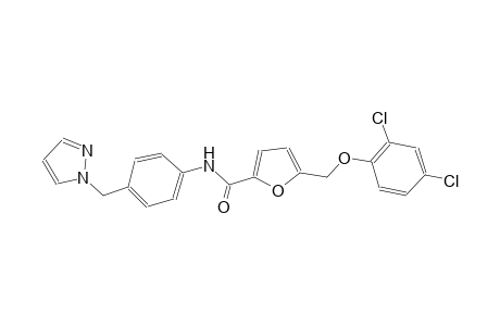5-[(2,4-dichlorophenoxy)methyl]-N-[4-(1H-pyrazol-1-ylmethyl)phenyl]-2-furamide