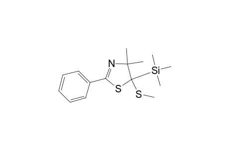 Thiazole, 4,5-dihydro-4,4-dimethyl-5-(methylthio)-2-phenyl-5-(trimethylsilyl)-