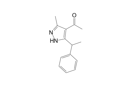 1-[5-methyl-3-(1-phenylethyl)-1H-pyrazol-4-yl]ethanone