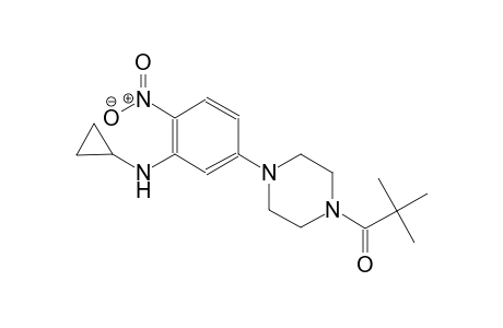 N-cyclopropyl-5-[4-(2,2-dimethylpropanoyl)-1-piperazinyl]-2-nitroaniline