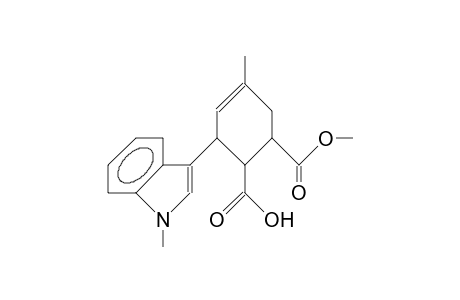 (1RS, 2Sr,3sr)-5-methyl-3-(1'-methyl-indol-3'-yl)-cyclohex-4-ene-1,2-dicarboxylic acid, 1-methyl ester