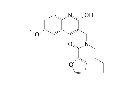 N-butyl-N-[(2-hydroxy-6-methoxy-3-quinolinyl)methyl]-2-furamide