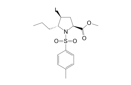 Methyl (2RS,4RS,5SR)-4-iodo-1-(4-tolylsulfonyl)-5-propylpyrrolidine-2-carboxylate