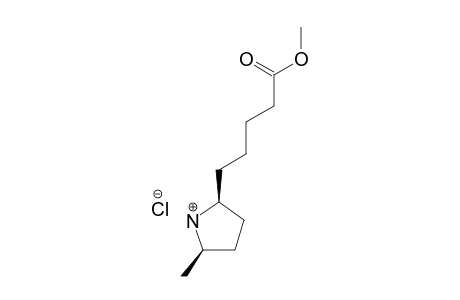 cis-2-[4-(methoxycarbonyl)butyl]-5-methylpyrrolidinium chloride