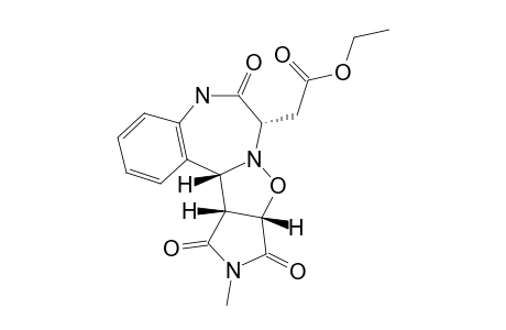 7-ETHOXYCARBONYLMETHYL-9A,10,11,12A,12B-HEXAHYDRO-11-METHYL-7H-10,12-DIOXOPYRROLO-[3',4':4,5]-ISOXAZOLO-[2,3-D]-[1,4]-BENZODIAZEPIN-6(5H)-ONE