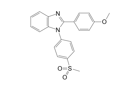 2-(4-Methoxyphenyl)-1-(4-(methylsulfonyl)phenyl)-1H-benzo[d]imidazole