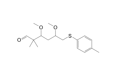 3,5-Dimethoxy-2,2-dimethyl-6-(4-methylphenyl)sulfanyl-hexanal