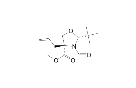 4-Oxazolidinecarboxylic acid, 2-(1,1-dimethylethyl)-3-formyl-4-(2-propenyl)-, methyl ester, (2R-cis)-