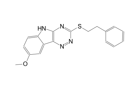 5H-[1,2,4]triazino[5,6-b]indole, 8-methoxy-3-[(2-phenylethyl)thio]-