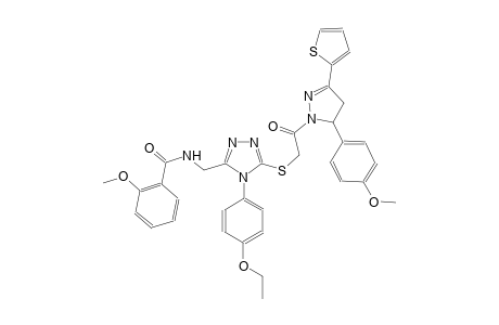 benzamide, N-[[5-[[2-[4,5-dihydro-5-(4-methoxyphenyl)-3-(2-thienyl)-1H-pyrazol-1-yl]-2-oxoethyl]thio]-4-(4-ethoxyphenyl)-4H-1,2,4-triazol-3-yl]methyl]-2-methoxy-
