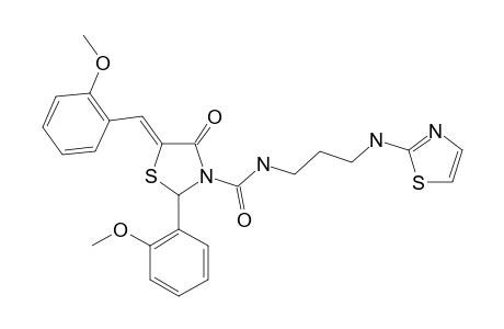N-3-[[2-(2-METHOXYPHENYL)-4-OXO-5-(2-METHOXYBENZYLIDENE)-1,3-THIAZOLIDINE]-CARBAMYL]-PROPYL-2-AMINOTHIAZOLE