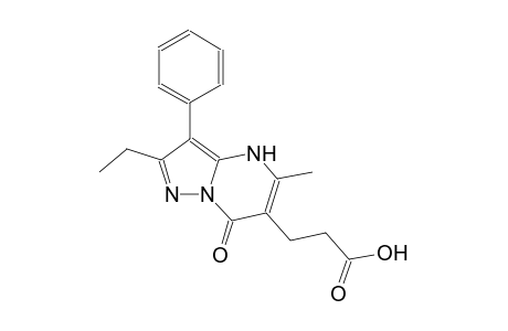 pyrazolo[1,5-a]pyrimidine-6-propanoic acid, 2-ethyl-4,7-dihydro-5-methyl-7-oxo-3-phenyl-