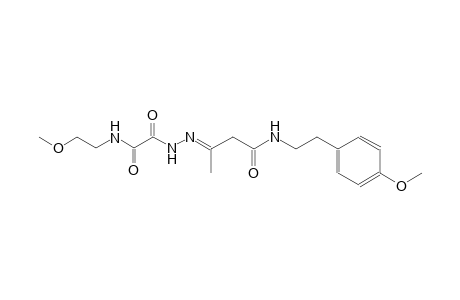 (3E)-3-{[[(2-methoxyethyl)amino](oxo)acetyl]hydrazono}-N-[2-(4-methoxyphenyl)ethyl]butanamide